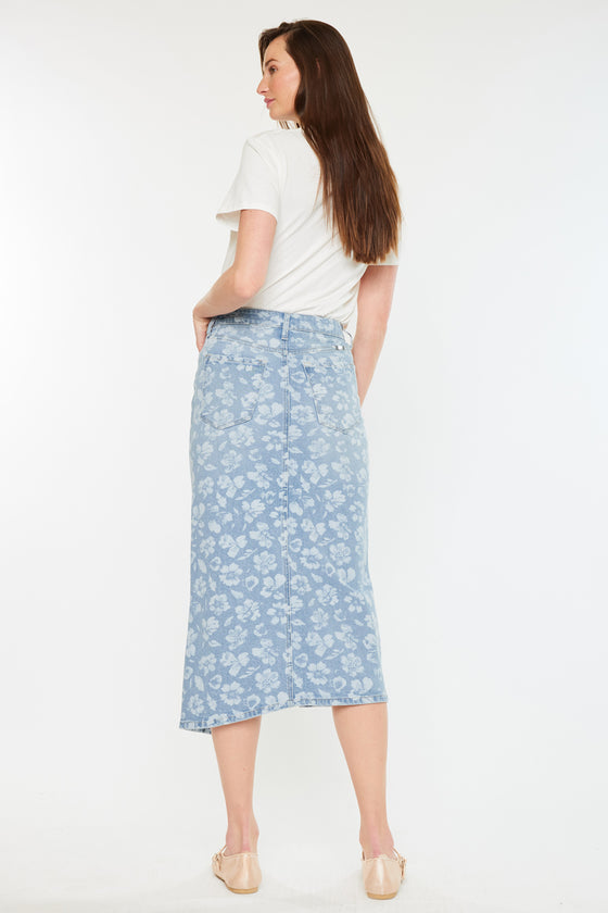 Hibiscus High Rise Midi Skirt