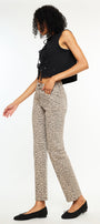 Pheonix High Rise Leopard Straight Jeans - Official Kancan USA