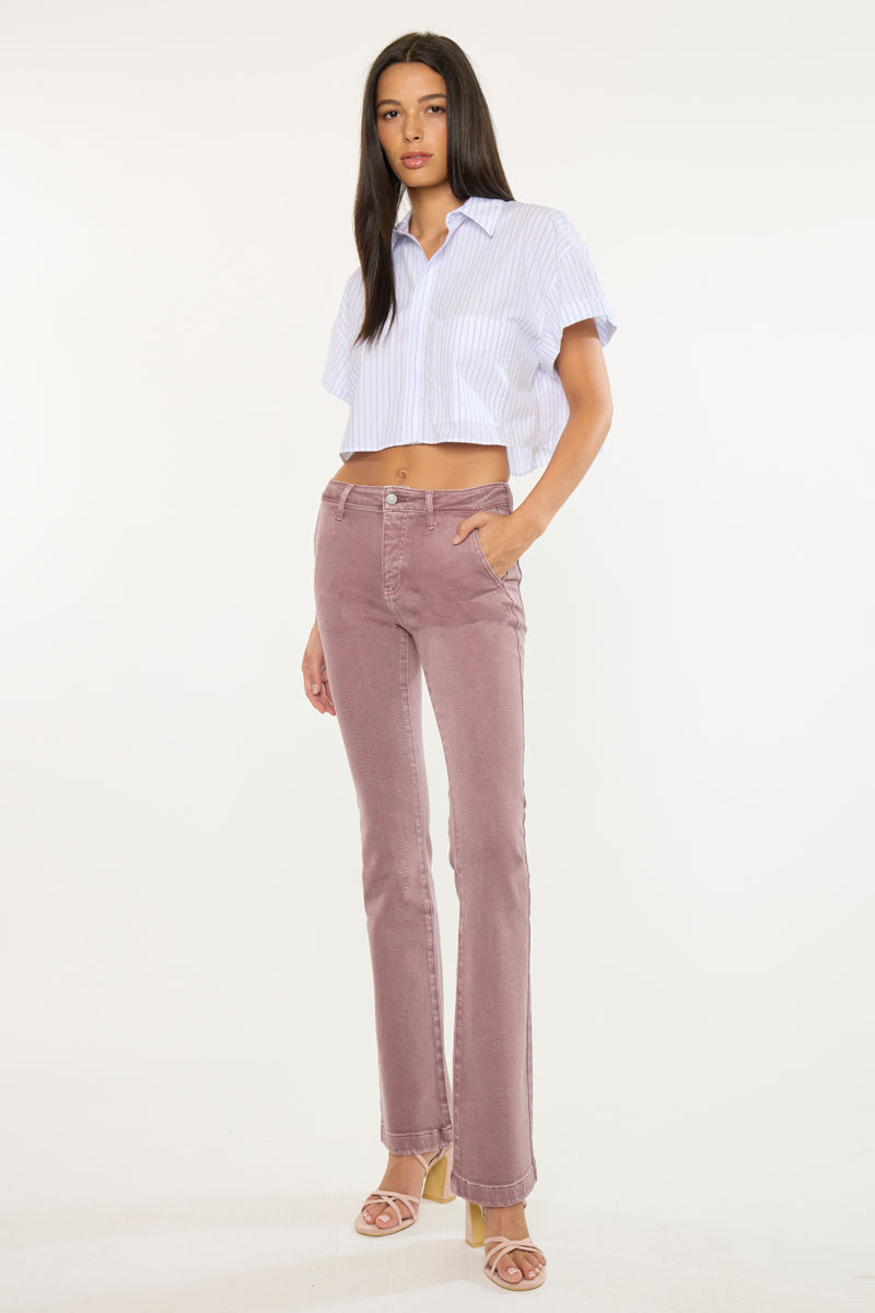 Max Mid Rise Trouser Bootcut Pants | Polished Fit – Kancan USA