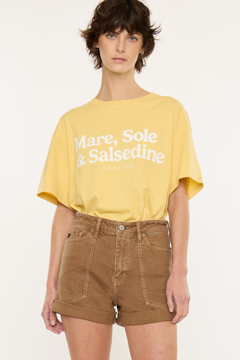 Clara High Rise Mom Shorts - Official Kancan USA