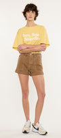 Clara High Rise Mom Shorts - Official Kancan USA