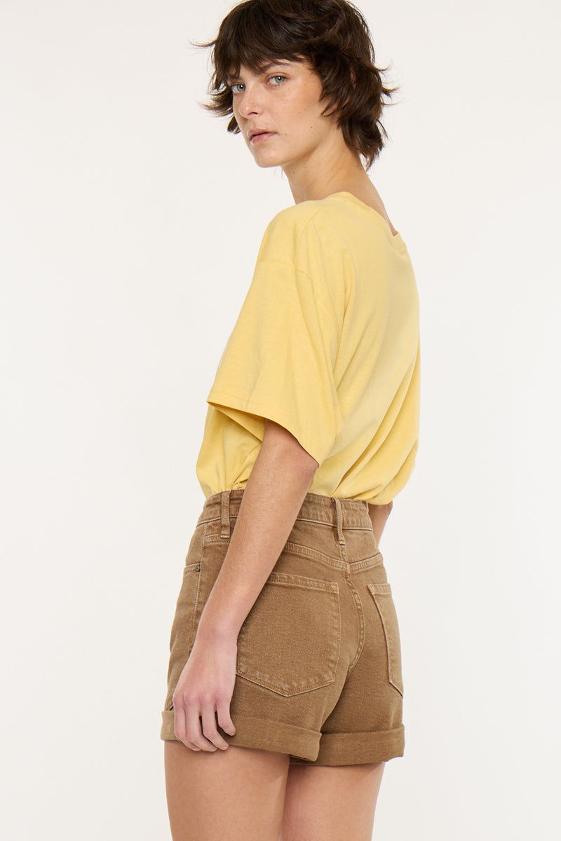 Clara High Rise Mom Shorts - Official Kancan USA