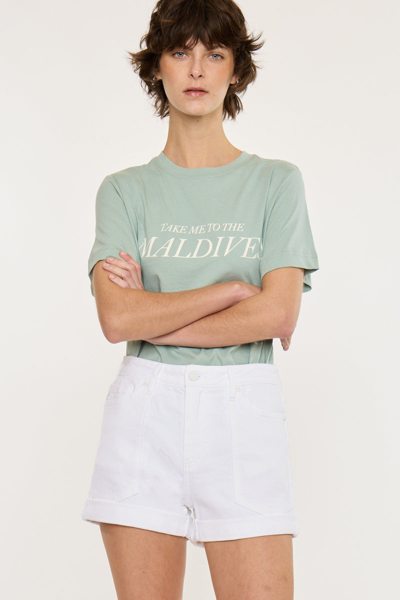 Clara High Rise Mom Shorts - Official Kancan USA