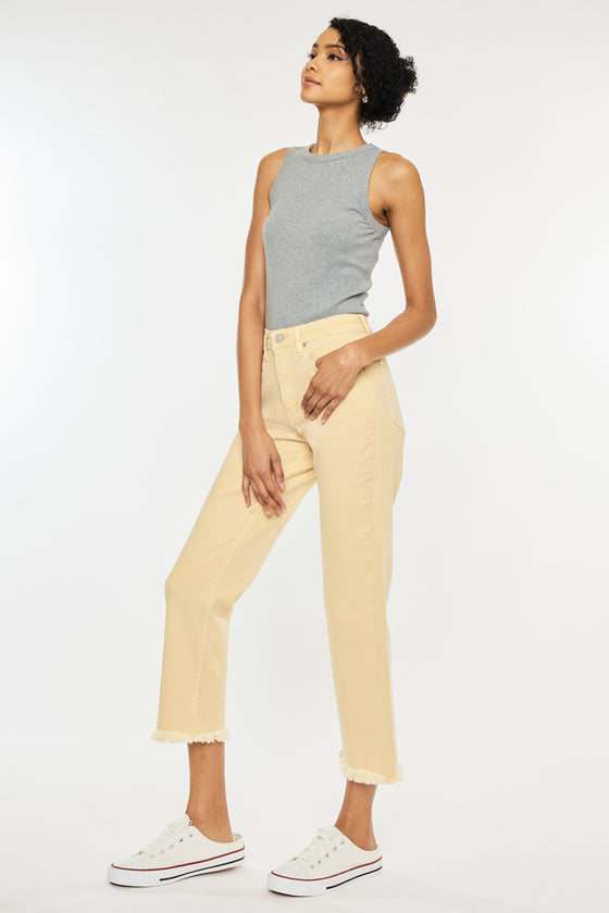 Peppermint High Rise Cropped Straight - Official Kancan USA