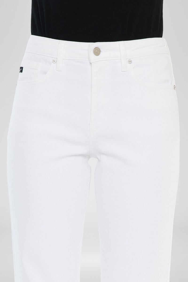 Peppermint High Rise Cropped Straight Leg Jeans - Official Kancan USA