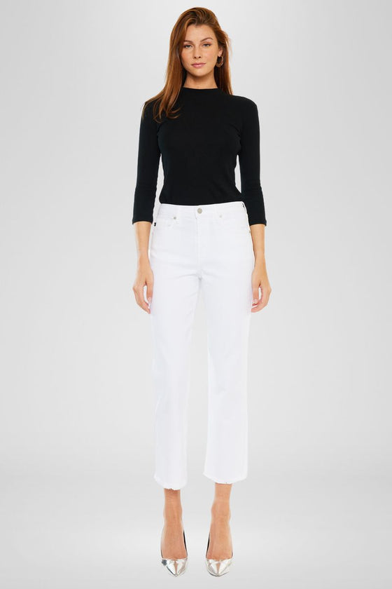 Zahra High Rise Cropped Straight Leg Jeans - Official Kancan USA