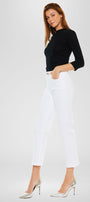 Peppermint High Rise Cropped Straight Leg Jeans - Official Kancan USA