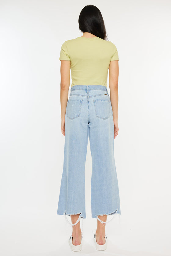 Mariyah Ultra High Rise Cropped  Wide Leg Jeans - Official Kancan USA