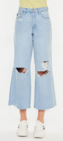 Mariyah Ultra High Rise Cropped  Wide Leg Jeans - Official Kancan USA