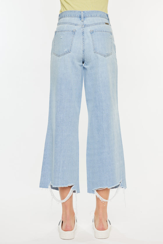 Mariyah Ultra High Rise Cropped  Wide Leg Jeans - Official Kancan USA