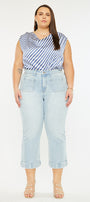 Abigail High Rise Cropped Flare Jeans (Plus size) - Official Kancan USA