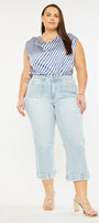 Abigail High Rise Cropped Flare Jeans (Plus size) - Official Kancan USA