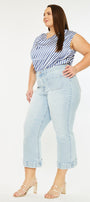 Abigail High Rise Cropped Flare Jeans (Plus size) - Official Kancan USA
