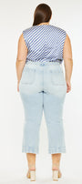 Abigail High Rise Cropped Flare Jeans (Plus size) - Official Kancan USA