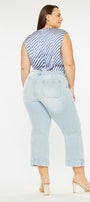 Abigail High Rise Cropped Flare Jeans (Plus size) - Official Kancan USA