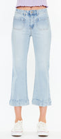Angelina Mid Rise Relaxed Cropped Flare Jeans - Official Kancan USA