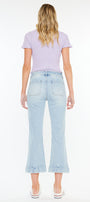 Angelina Mid Rise Relaxed Cropped Flare Jeans - Official Kancan USA