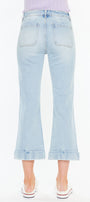 Angelina Mid Rise Relaxed Cropped Flare Jeans - Official Kancan USA