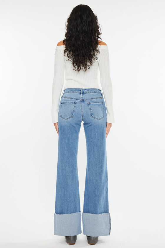 Emma Mid Rise Wide Leg Jeans - Official Kancan USA
