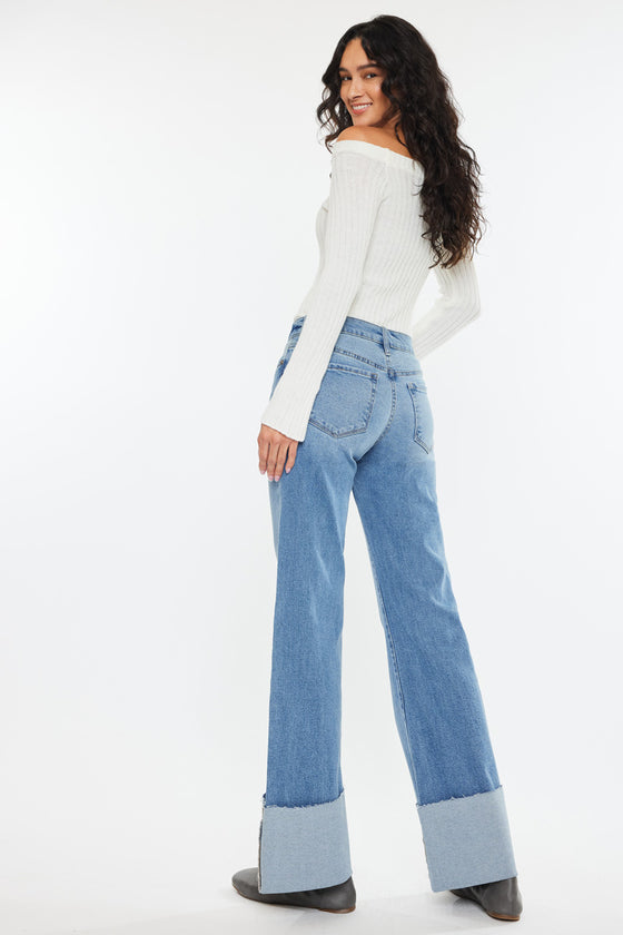 Emma Mid Rise Wide Leg Jeans - Official Kancan USA