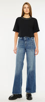 Leah Ultra High Rise Wide Leg Jeans - Official Kancan USA