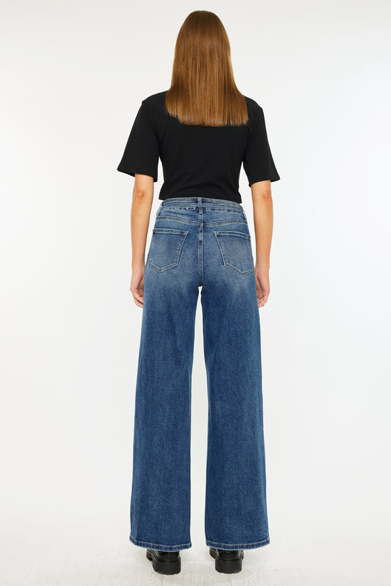 Leah Ultra High Rise Wide Leg Jeans - Official Kancan USA
