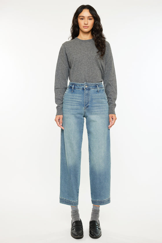 Devina Ultra High Rise Tapered Leg Jeans - Official Kancan USA