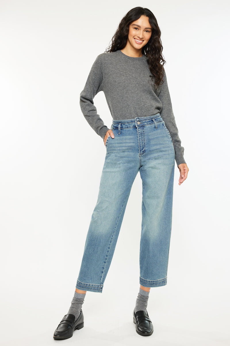 kan◯◯　PENTA 6611 右 Philip Zebra Studded Flare Kancan Jeans (Beige) · NanaMacs