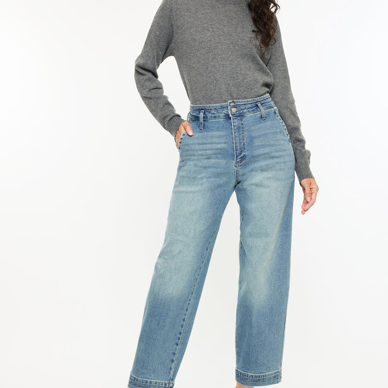 Devina Ultra High Rise Tapered Leg Jeans - Official Kancan USA