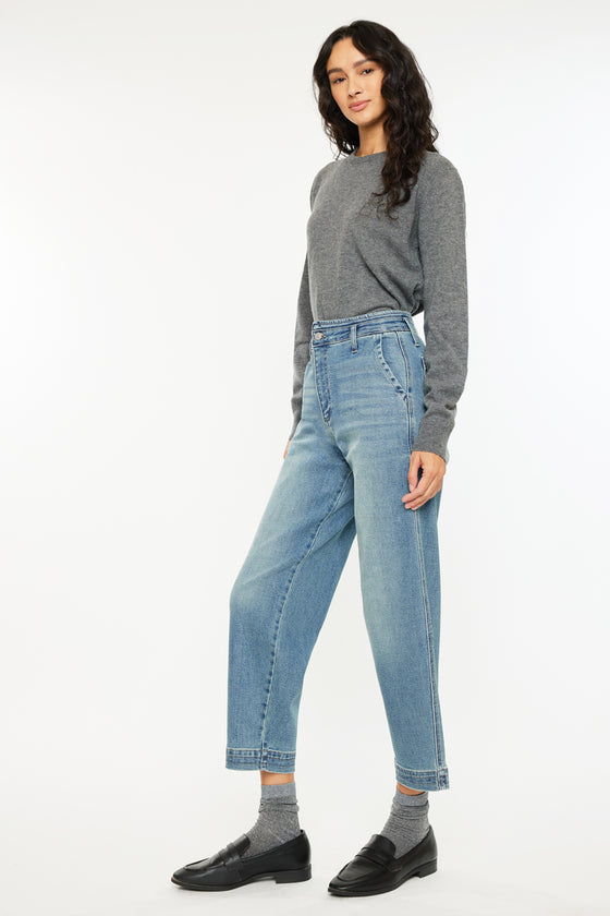 Devina Ultra High Rise Tapered Leg Jeans - Official Kancan USA