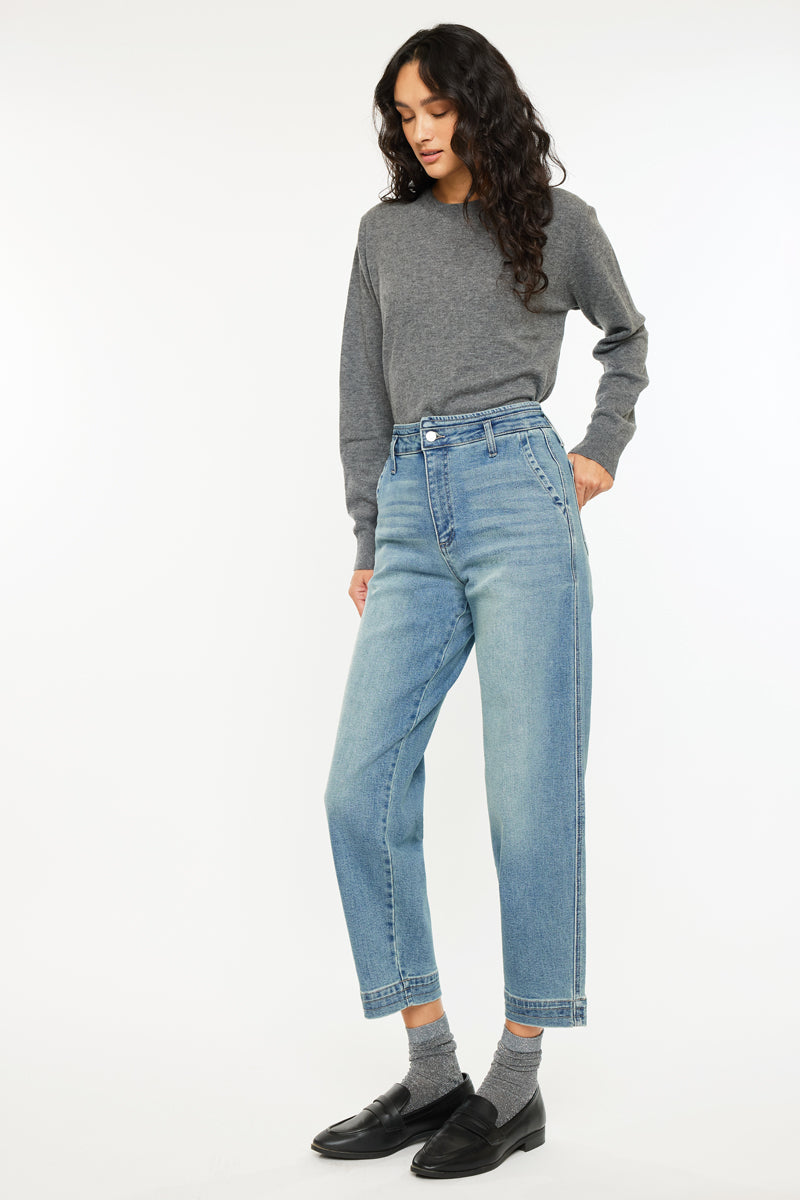 Devina Ultra High Rise Tapered Leg Jeans - Official Kancan USA
