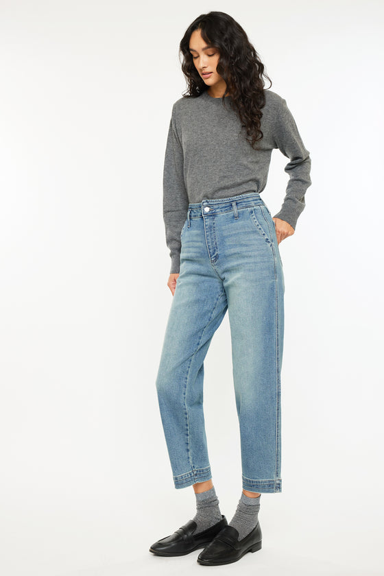 Devina Ultra High Rise Tapered Leg Jeans - Official Kancan USA