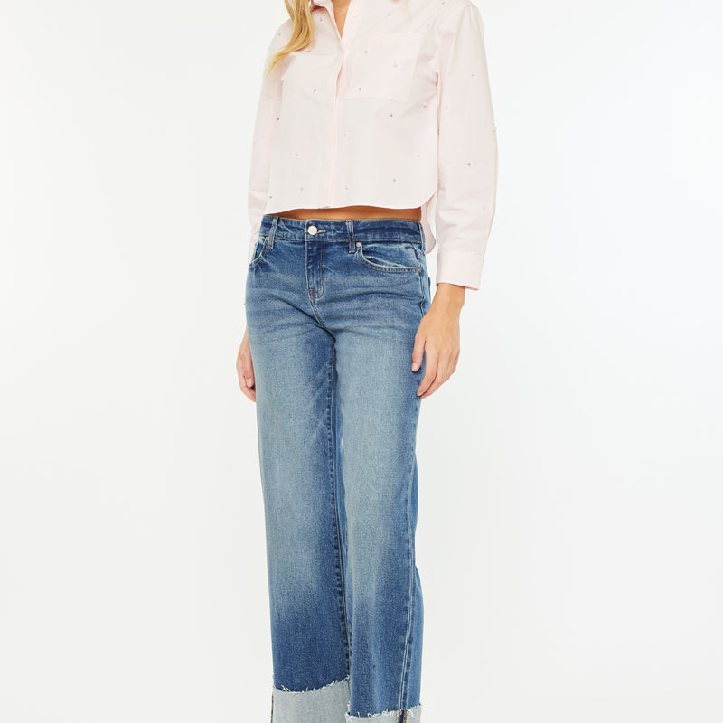 Sierra Mid Rise Wide Leg Jeans - Official Kancan USA