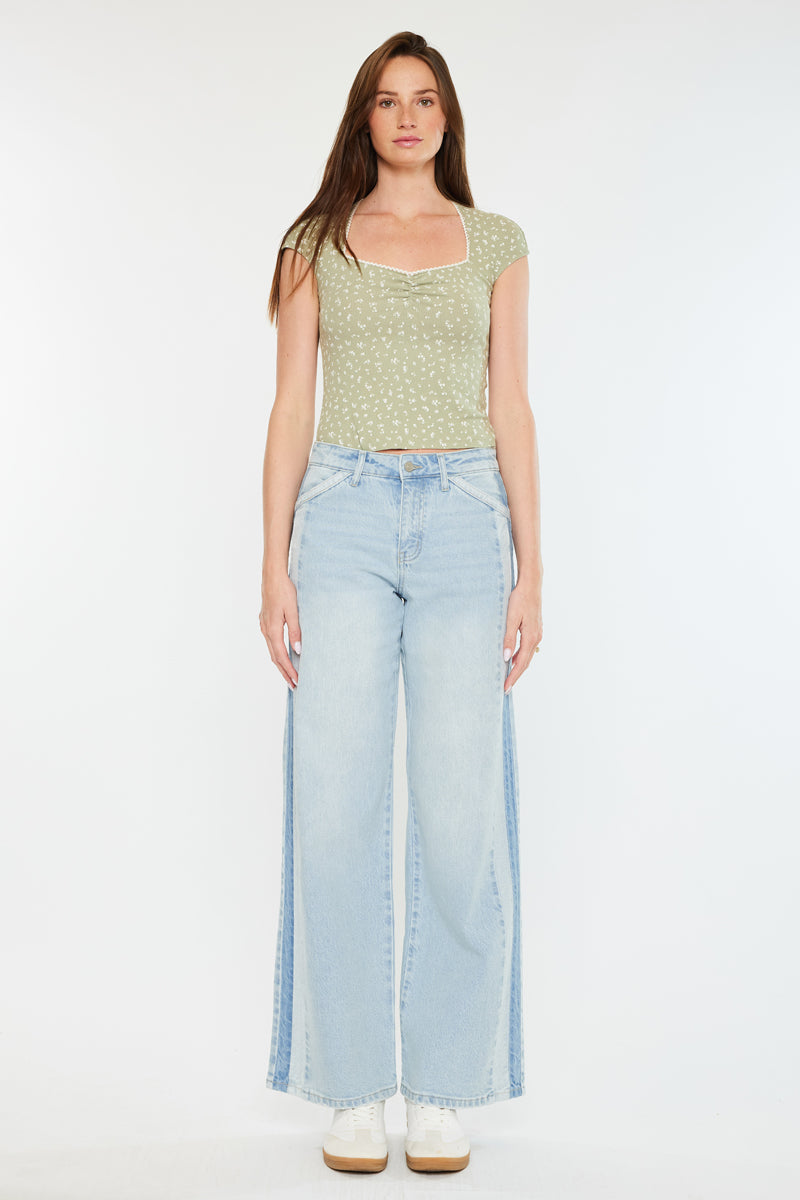 Mona High Rise Wide Leg Jeans - Official Kancan USA