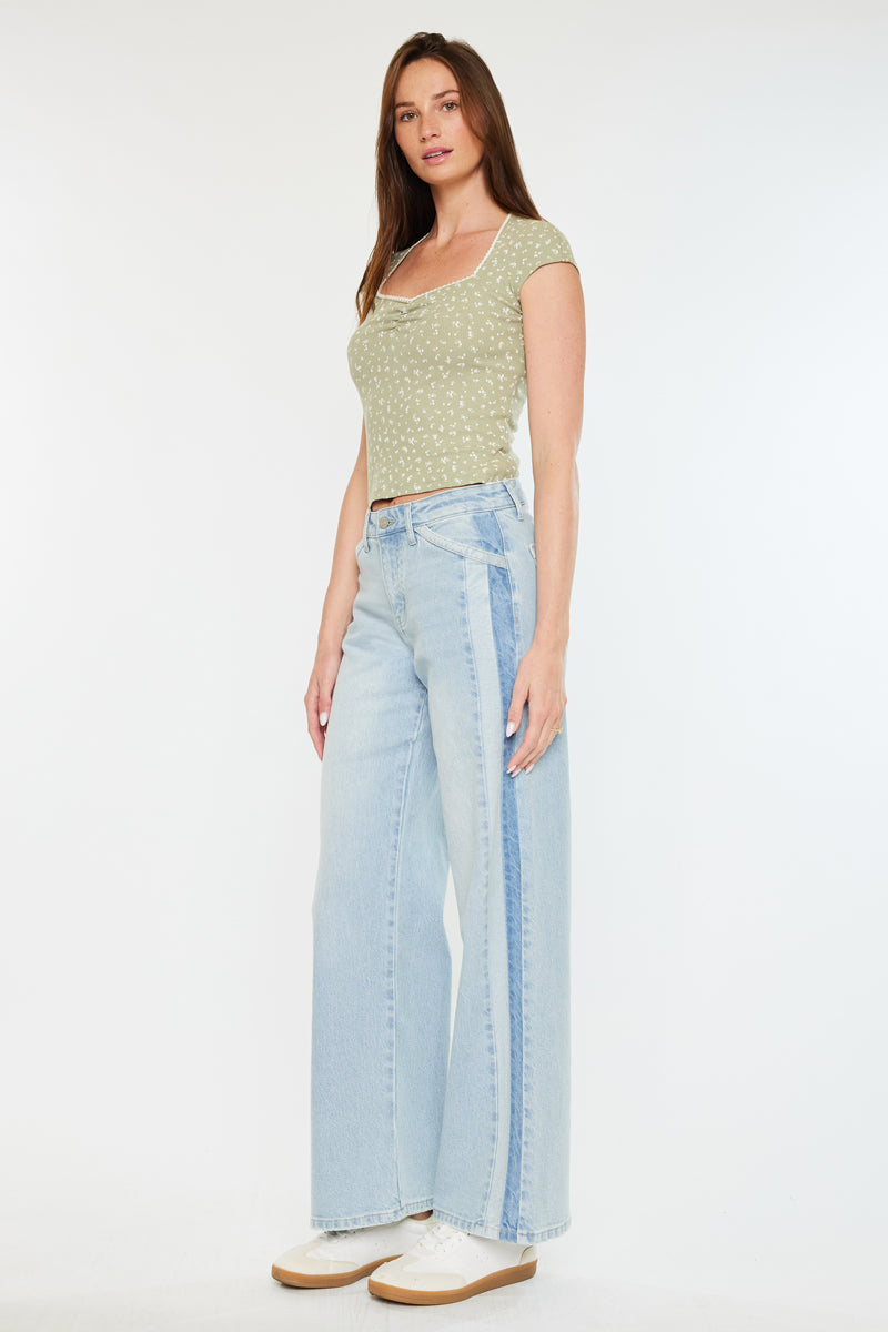 Mona High Rise Wide Leg Jeans - Official Kancan USA