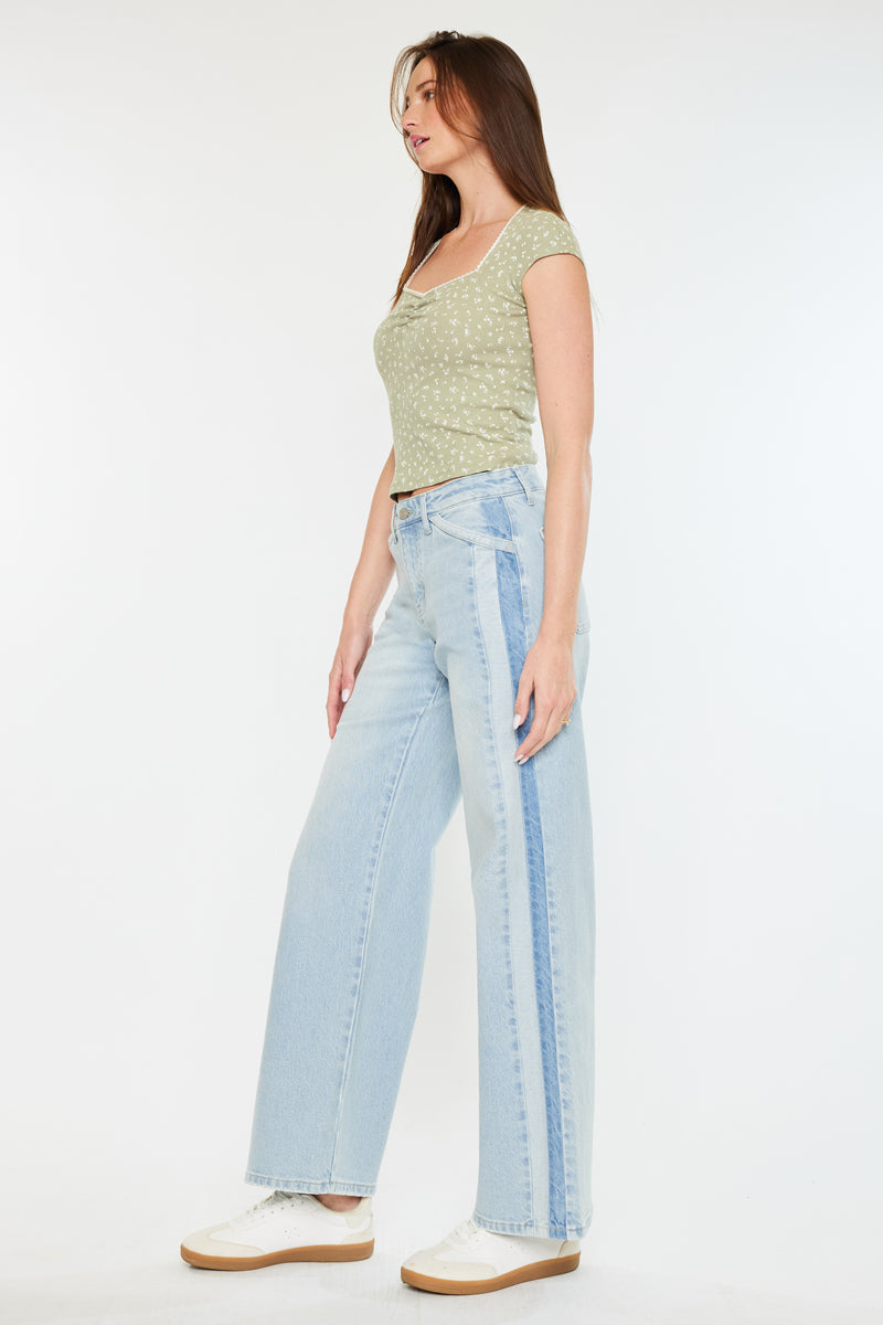 Mona High Rise Wide Leg Jeans - Official Kancan USA
