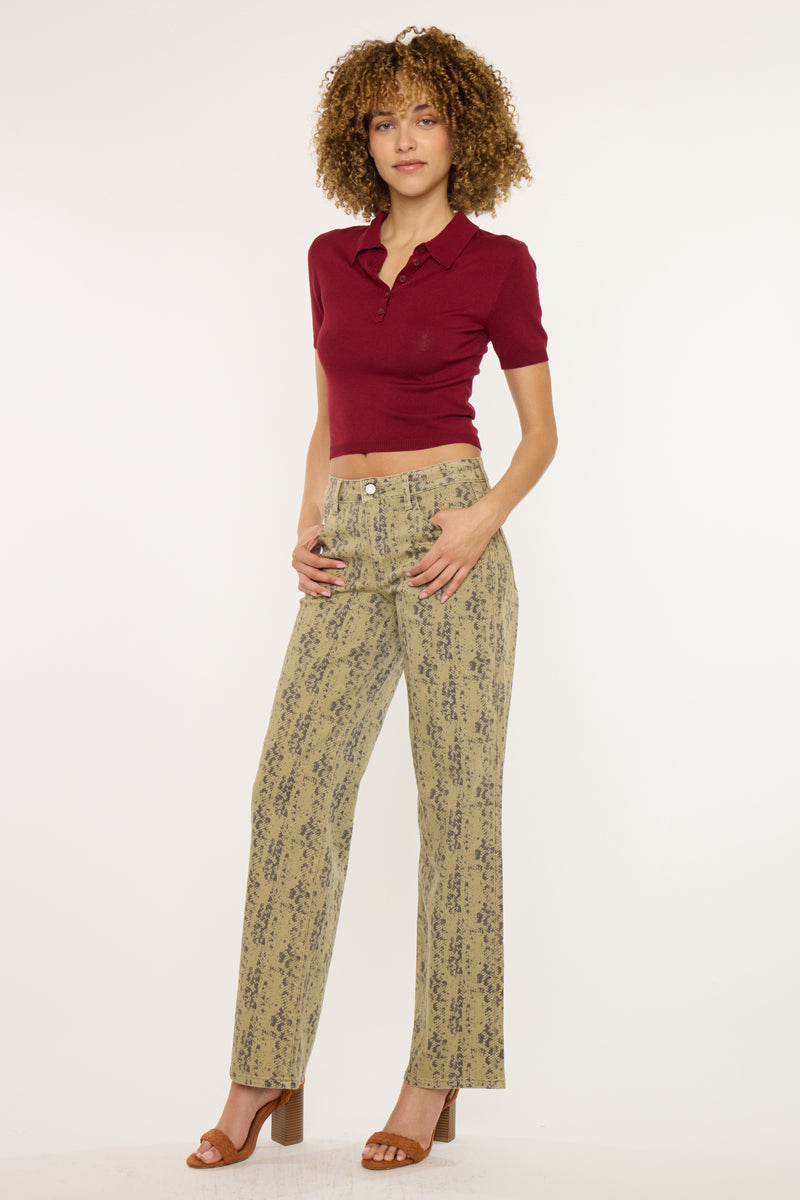 Renae Mid Rise Slim Wide Leg Jeans - Official Kancan USA