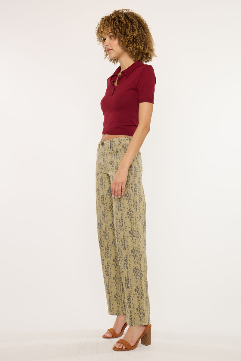 Renae Mid Rise Slim Wide Leg Jeans - Official Kancan USA
