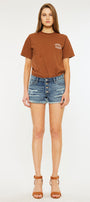 Presley Mid Rise Boyfriend Shorts - Official Kancan USA