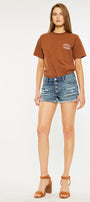 Presley Mid Rise Boyfriend Shorts - Official Kancan USA