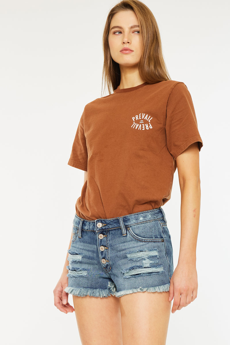 Presley Mid Rise Boyfriend Shorts - Official Kancan USA