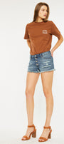 Presley Mid Rise Boyfriend Shorts - Official Kancan USA