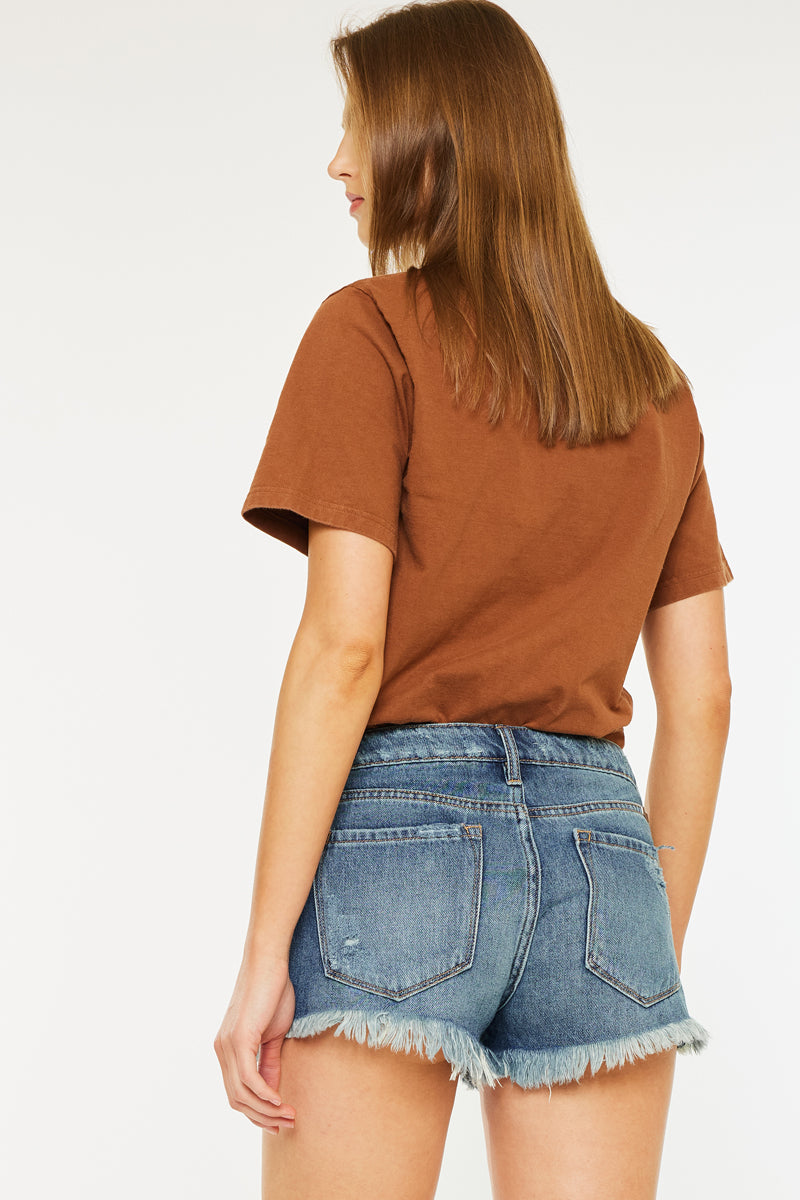 Presley Mid Rise Boyfriend Shorts - Official Kancan USA