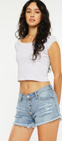 Presley Mid Rise Boyfriend Shorts - Official Kancan USA