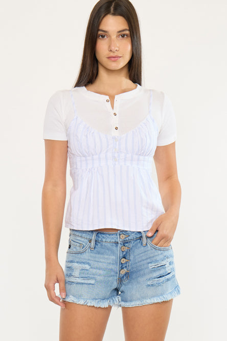 Presley Mid Rise Boyfriend Shorts - Official Kancan USA