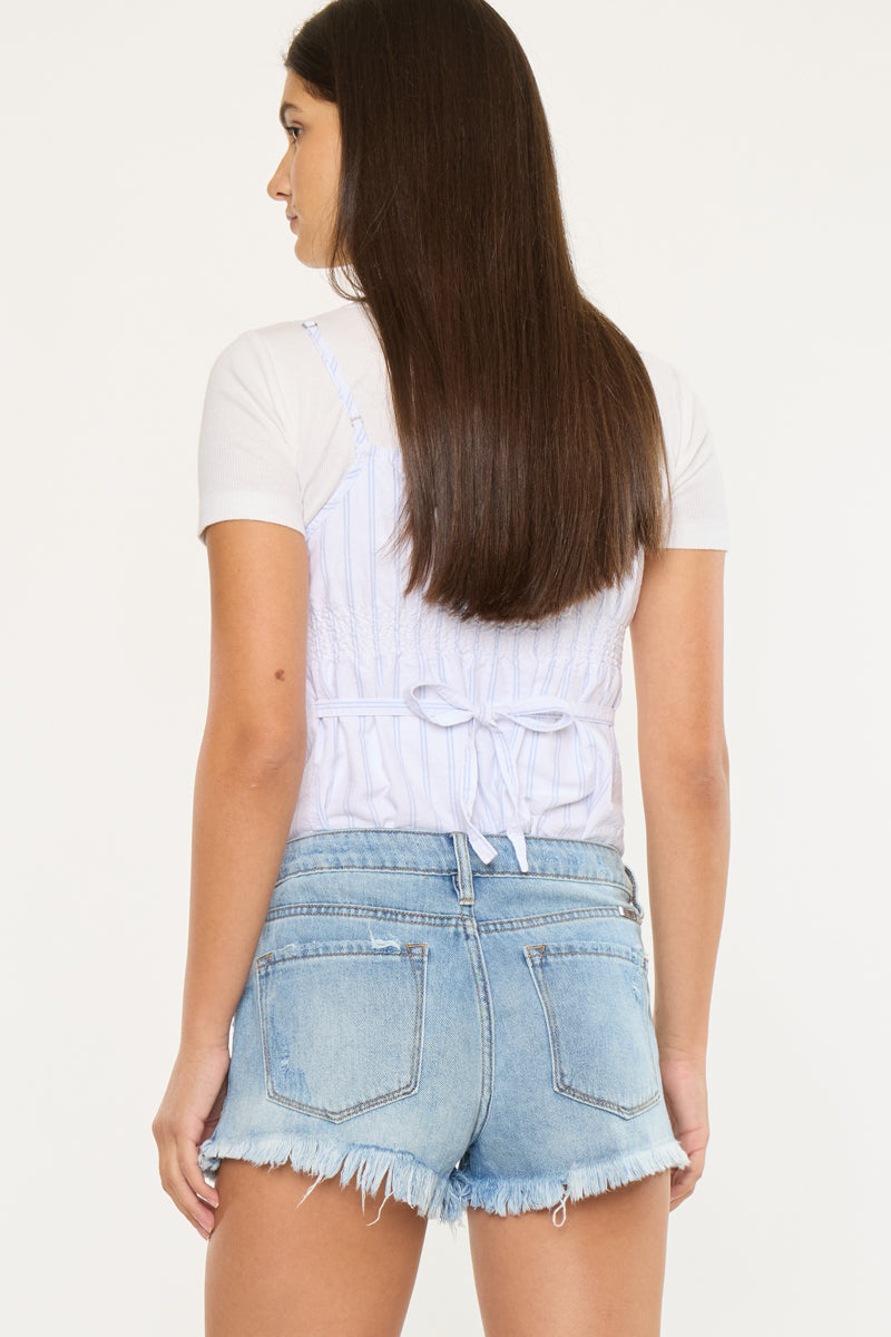 Presley Mid Rise Boyfriend Shorts - Official Kancan USA