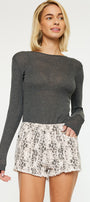 Python High Rise Printed Shorts - Official Kancan USA