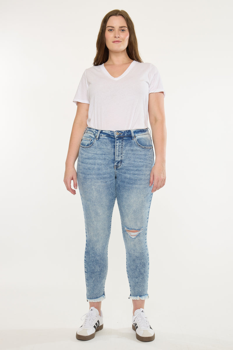 Bellita High Rise Ankle Skinny Jeans (Plus Size)