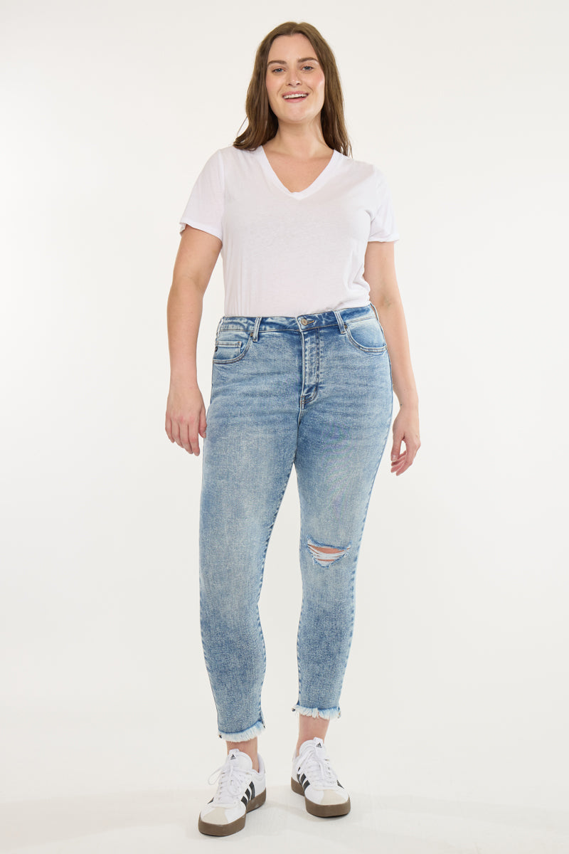 Bellita High Rise Ankle Skinny Jeans (Plus Size)