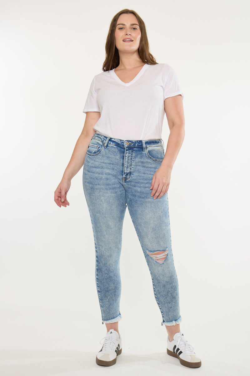 Bellita High Rise Ankle Skinny Jeans (Plus Size)